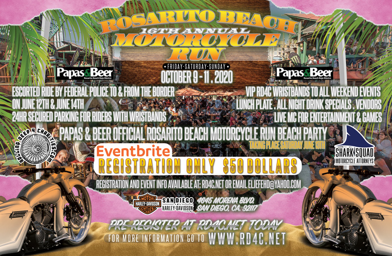 Rosarito Beach Motorcycle Run 2020 National City, CA Motorcycle Event