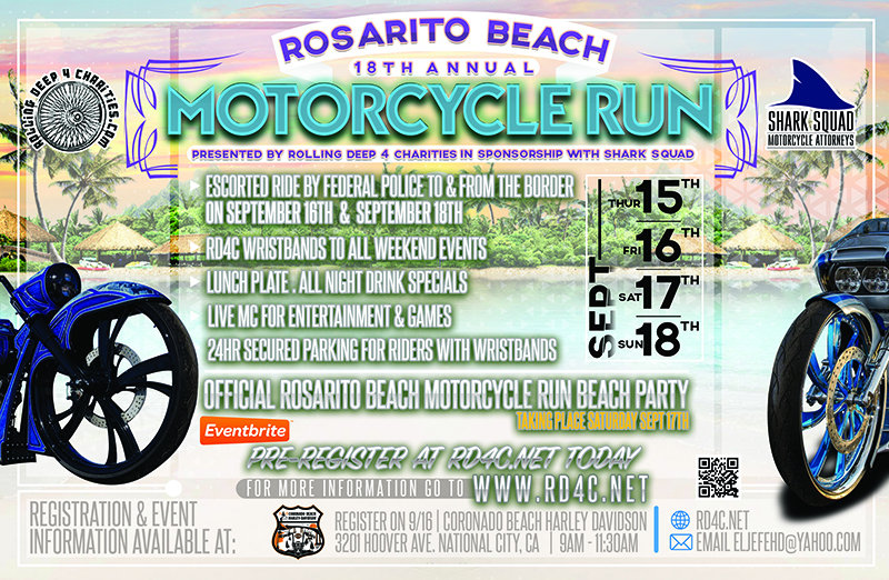 Rosarito Beach Motorcycle Run 2022 in Playas Rosarito, Mexico